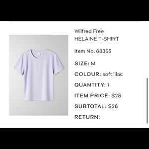 Lilac Aritzia Tshirt